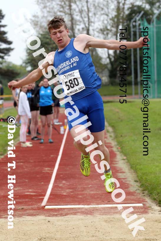 Long jump, 2021 North East Grand Prix No. 3, Monkton, Wednesday, june 2nd. Photo: David T. Hewitson/Sports for All Pics